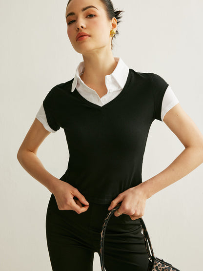 Lila Women's T-shirt - fabric and finish detail