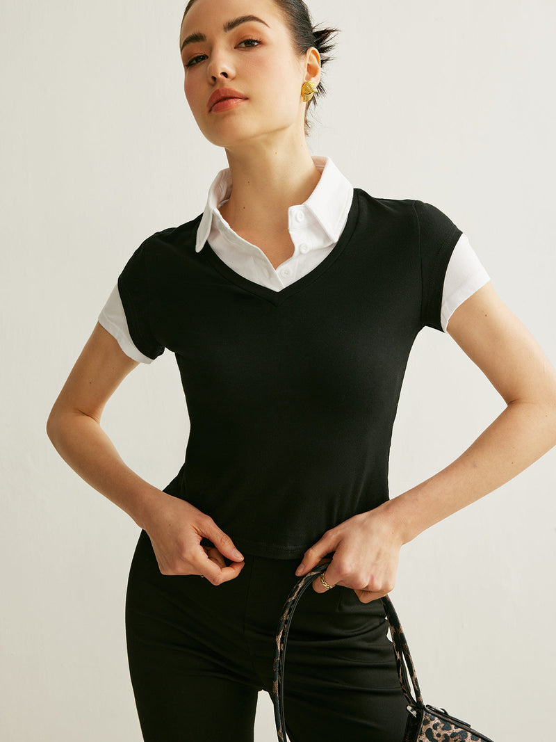 Lila Women's T-shirt - fabric and finish detail