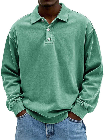 Theo Men's Oversized Shirt - fabric and finish detail