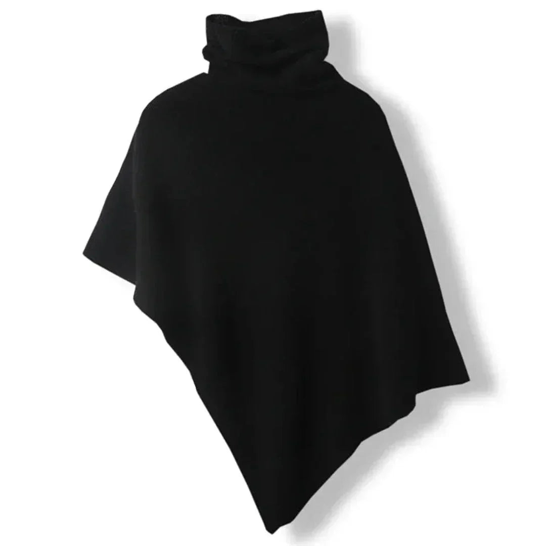 Rhea Women's Asymmetric Poncho - flat lay
