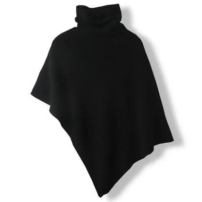 Rhea Women's Asymmetric Poncho - flat lay