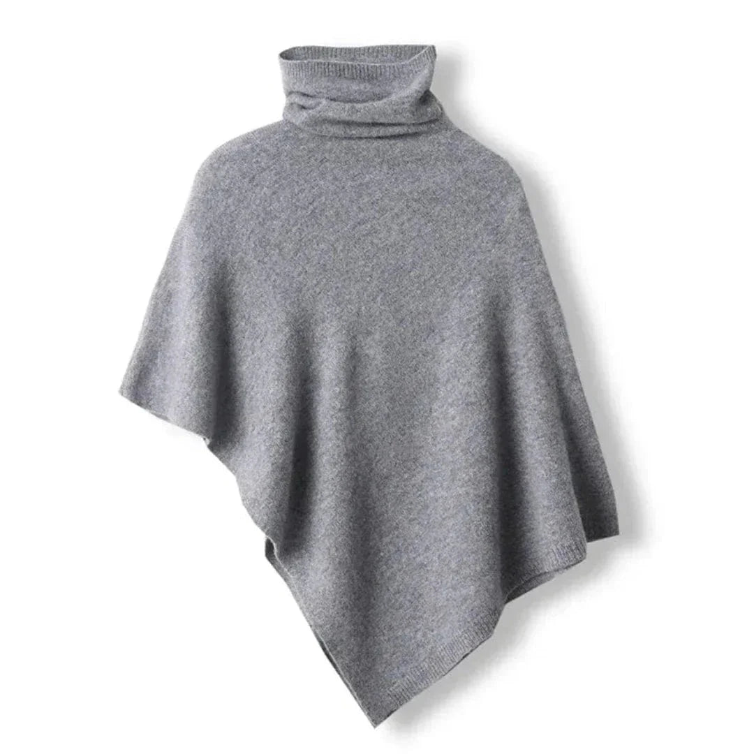 Rhea Women's Asymmetric Poncho - full-length view