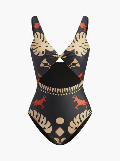 Romy Women's Printed Swimsuit - styled view