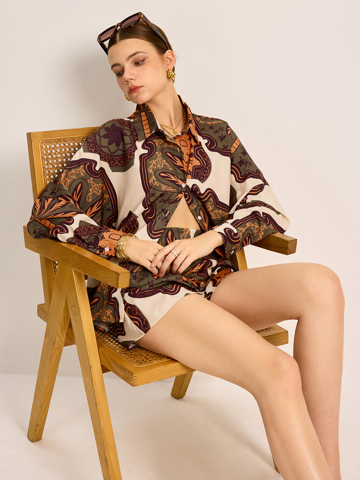 Maren Women's Printed Shorts - front view