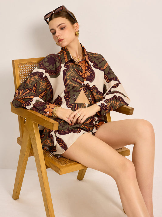 Maren Women's Printed Shorts - front view