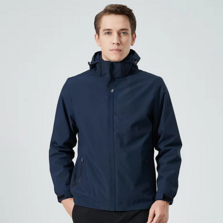 Gray Men's Oversized Jacket - full-length view