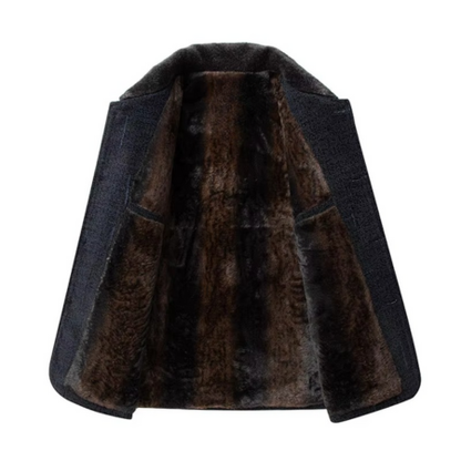 Rufus Men's Trench Coat - fabric and finish detail