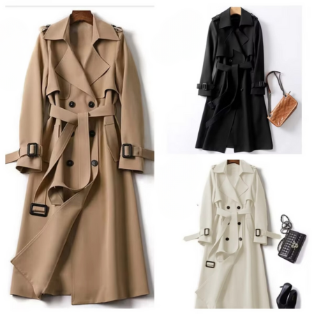 Odette Women's Trench Coat - back view