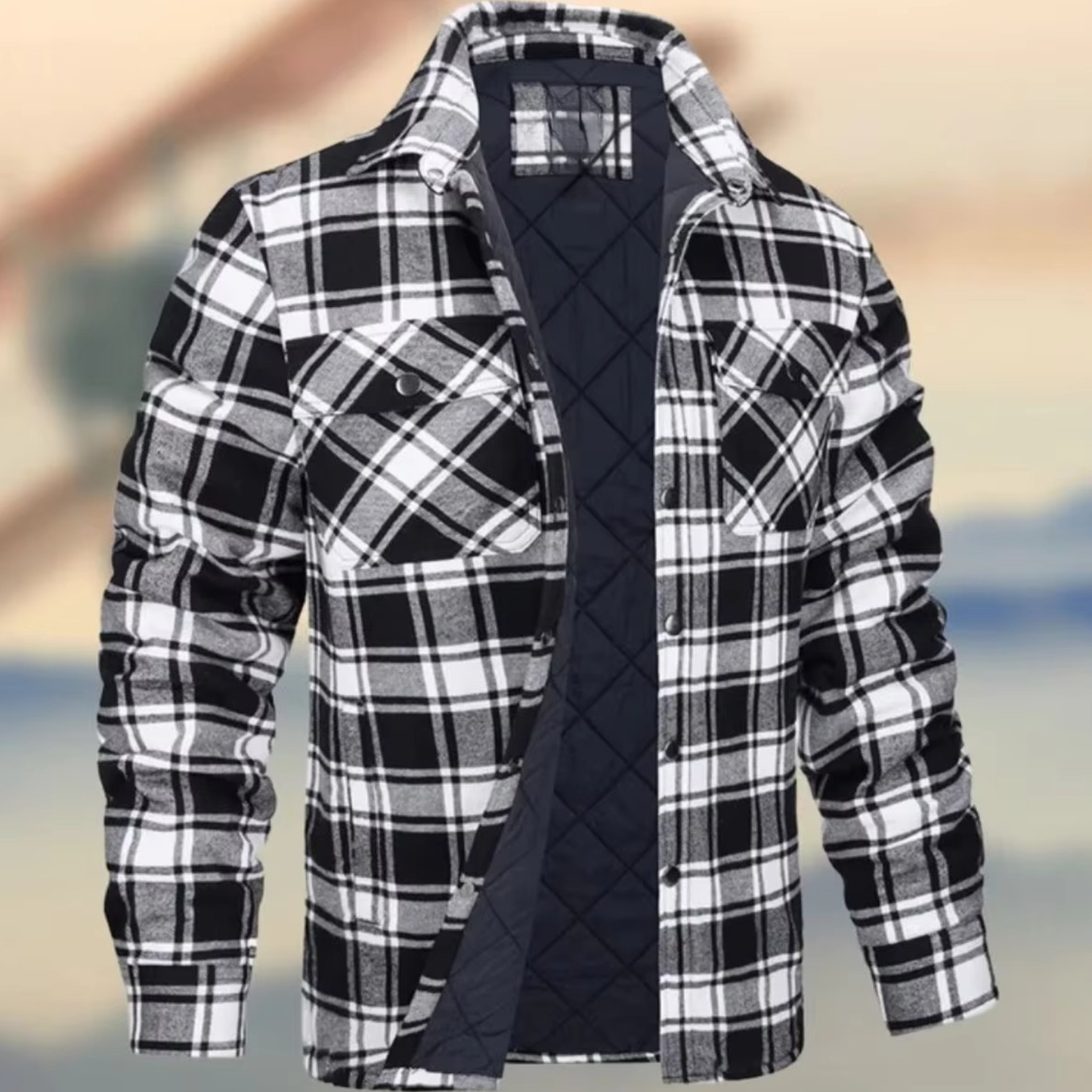 Silas Men's Plaid Jacket - shown in use