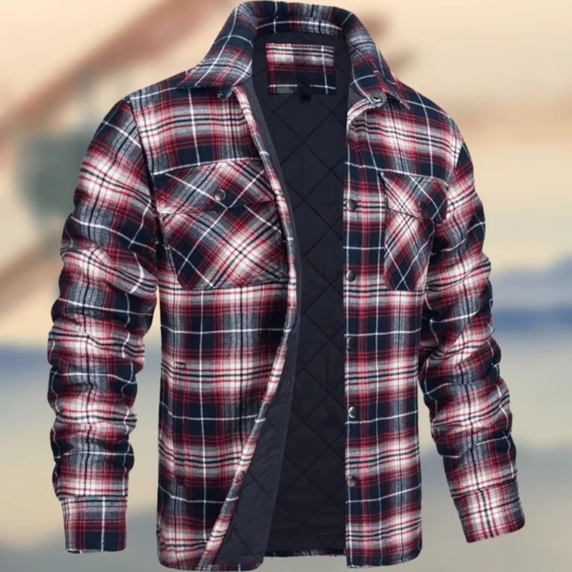 Silas Men's Plaid Jacket - flat lay