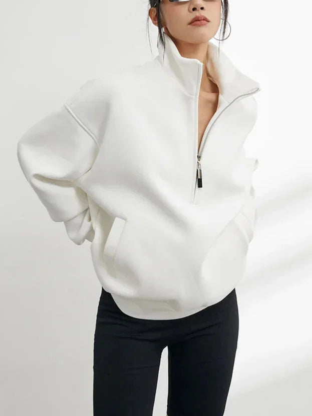 Elise Women's Oversized Sweater - fabric and finish detail