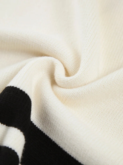 Paloma Women's Striped Sweater - fabric and finish detail
