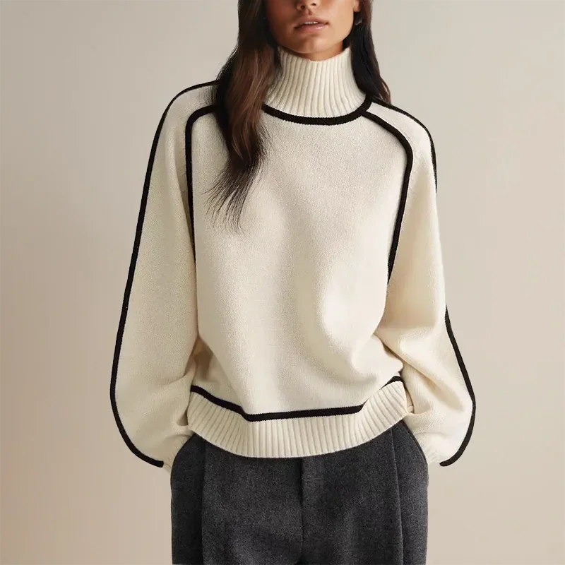 Noor Women's Sweater - fabric and finish detail