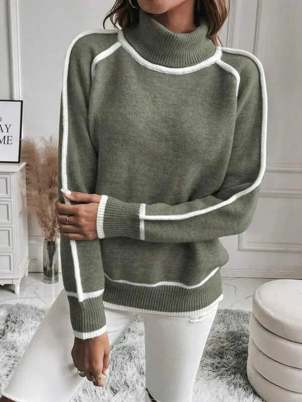 Delphine Women's Sweater - fabric and finish detail