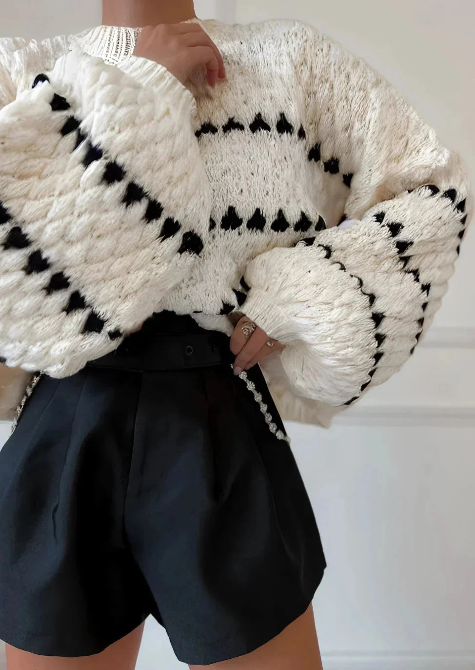 Rowan Women's Sweater - fabric and finish detail
