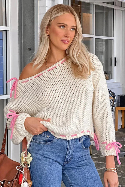 June Women's Asymmetric Sweater - front view