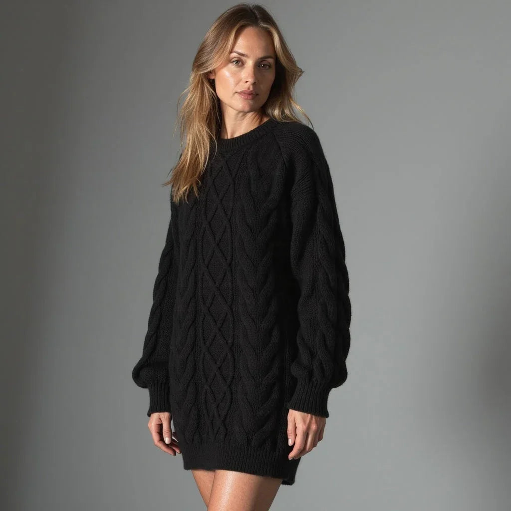 Vera Women's Cable Knit Sweater - shown in use