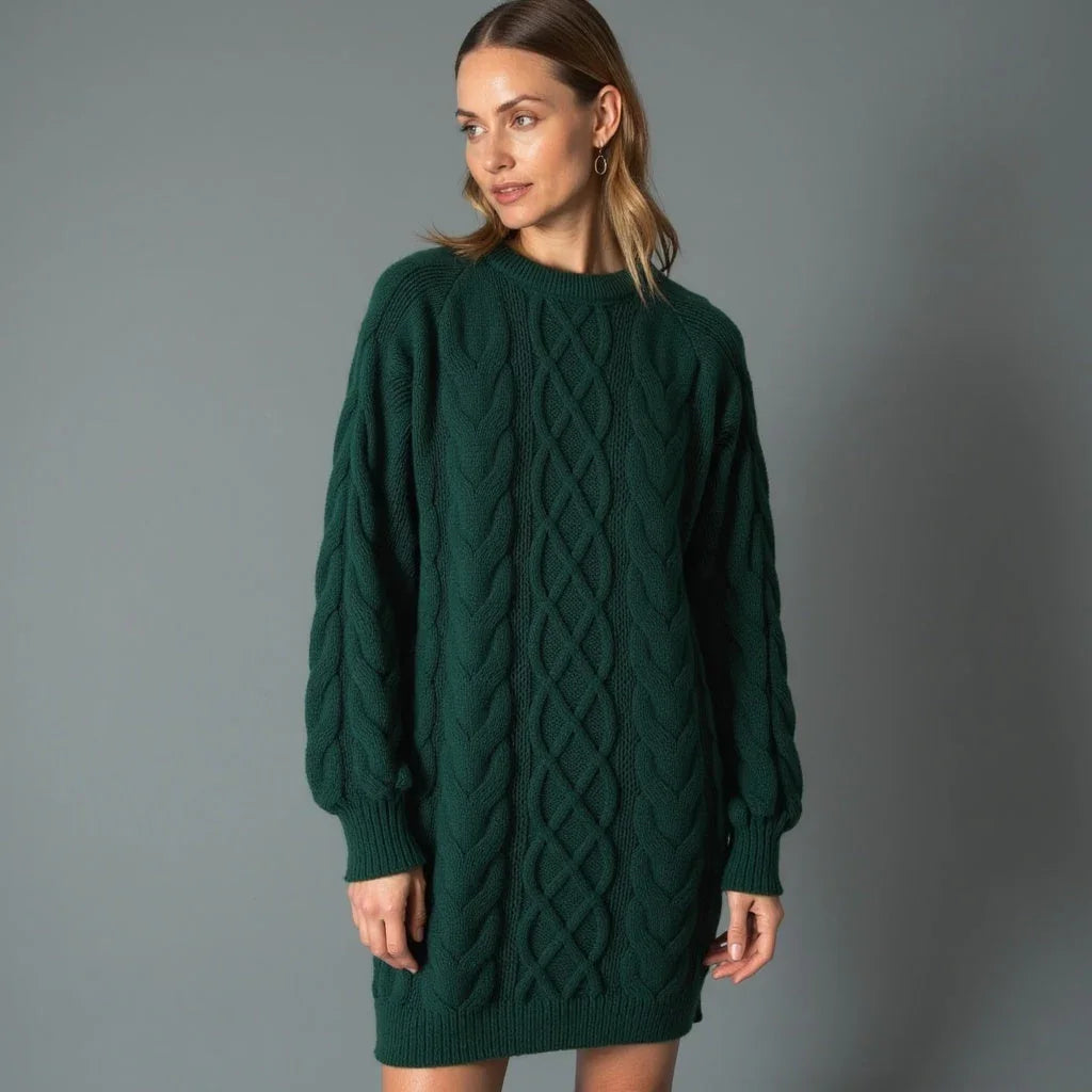 Vera Women's Cable Knit Sweater - full-length view