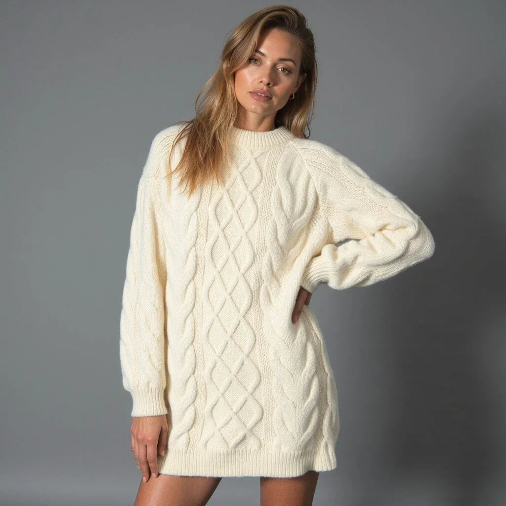 Vera Women's Cable Knit Sweater - front view