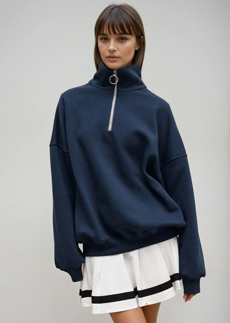 Maren Women's Sweater | Relaxed Fit, Zip