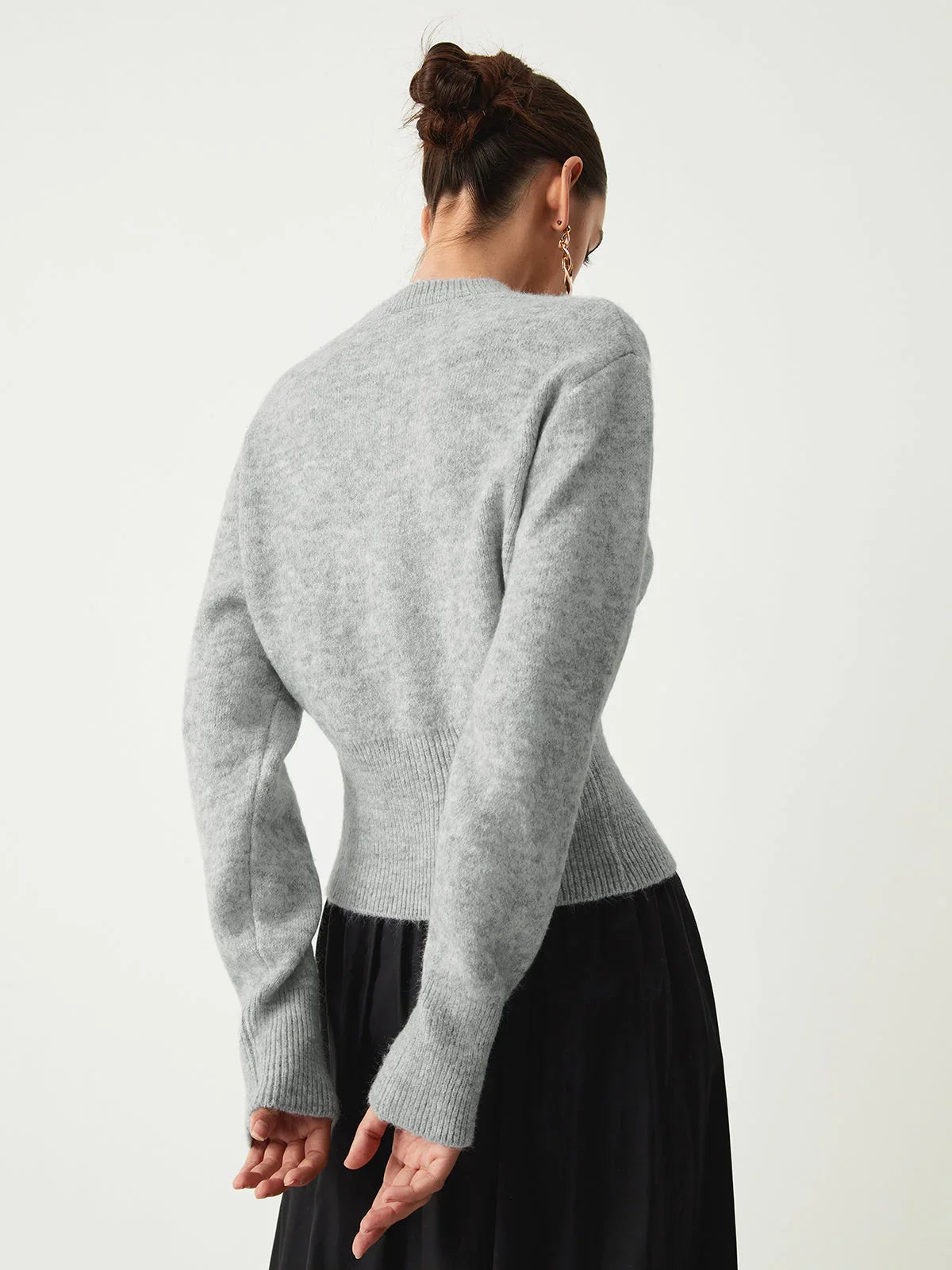 Greta Women's Sweater - fabric and finish detail