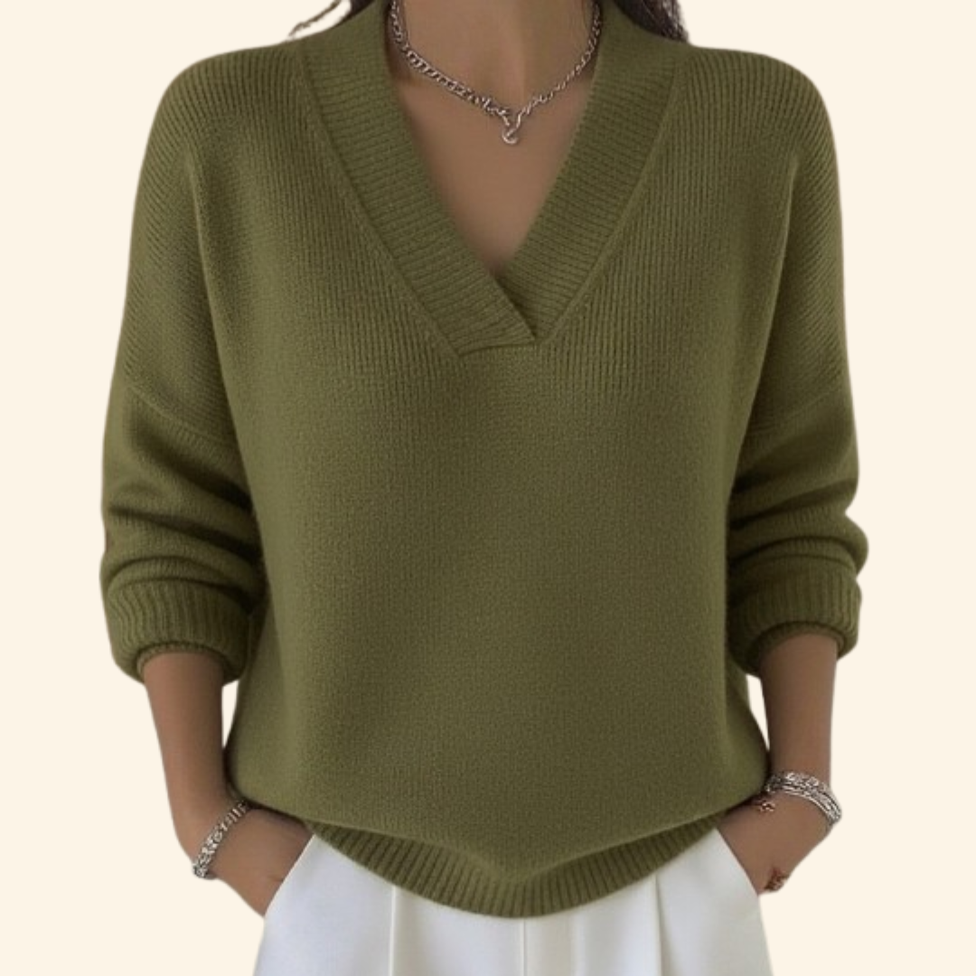 Odette Women's Sweater - fabric and finish detail