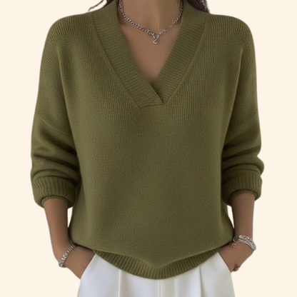 Odette Women's Sweater - fabric and finish detail