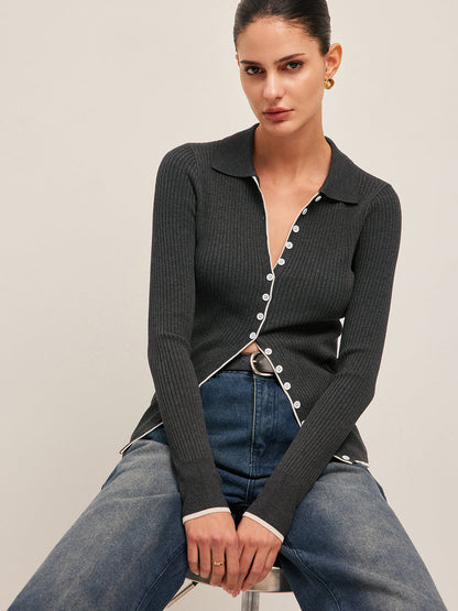 Esme Women's Cardigan - fabric and finish detail