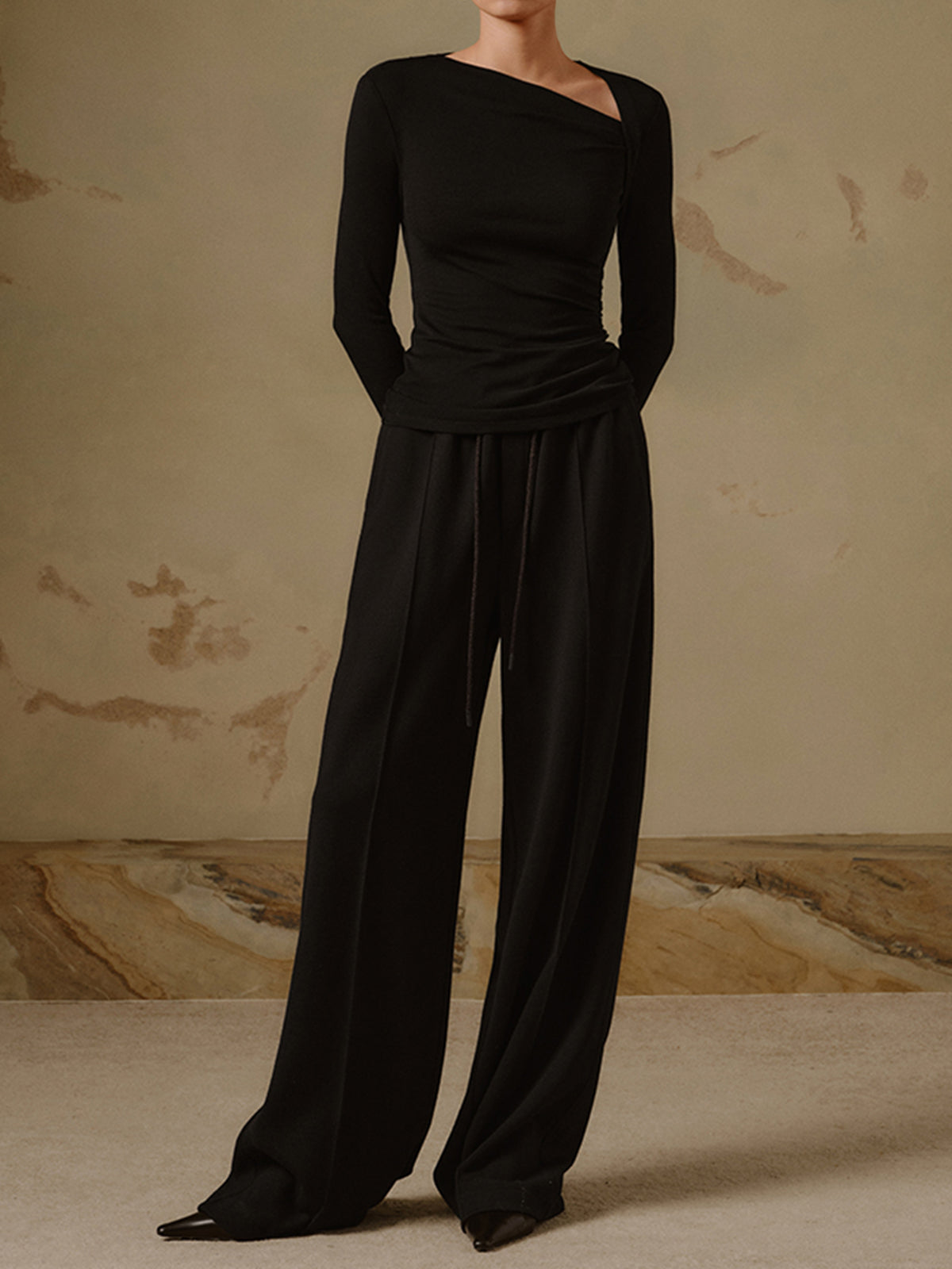 Edith Women's Asymmetric Shirt - fabric and finish detail