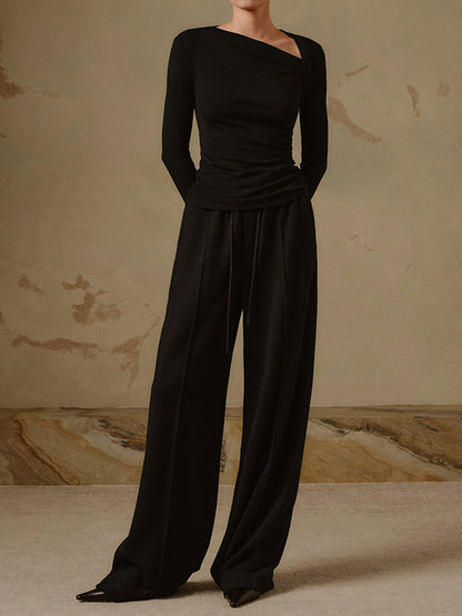 Edith Women's Asymmetric Shirt - fabric and finish detail