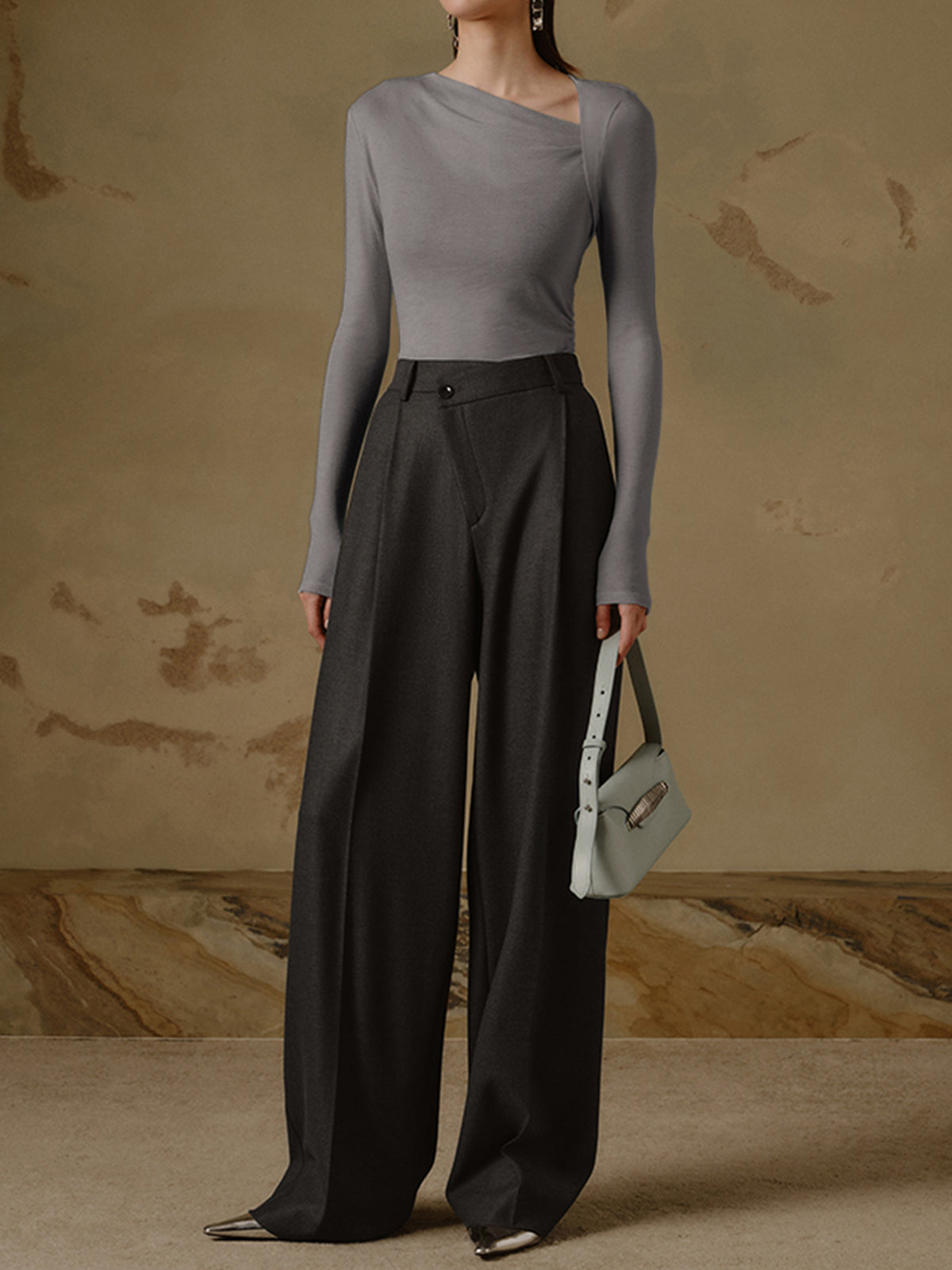 Edith Women's Asymmetric Shirt - front view
