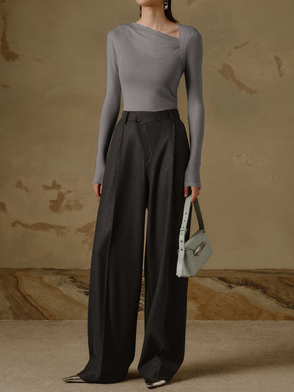 Edith Women's Asymmetric Shirt - front view