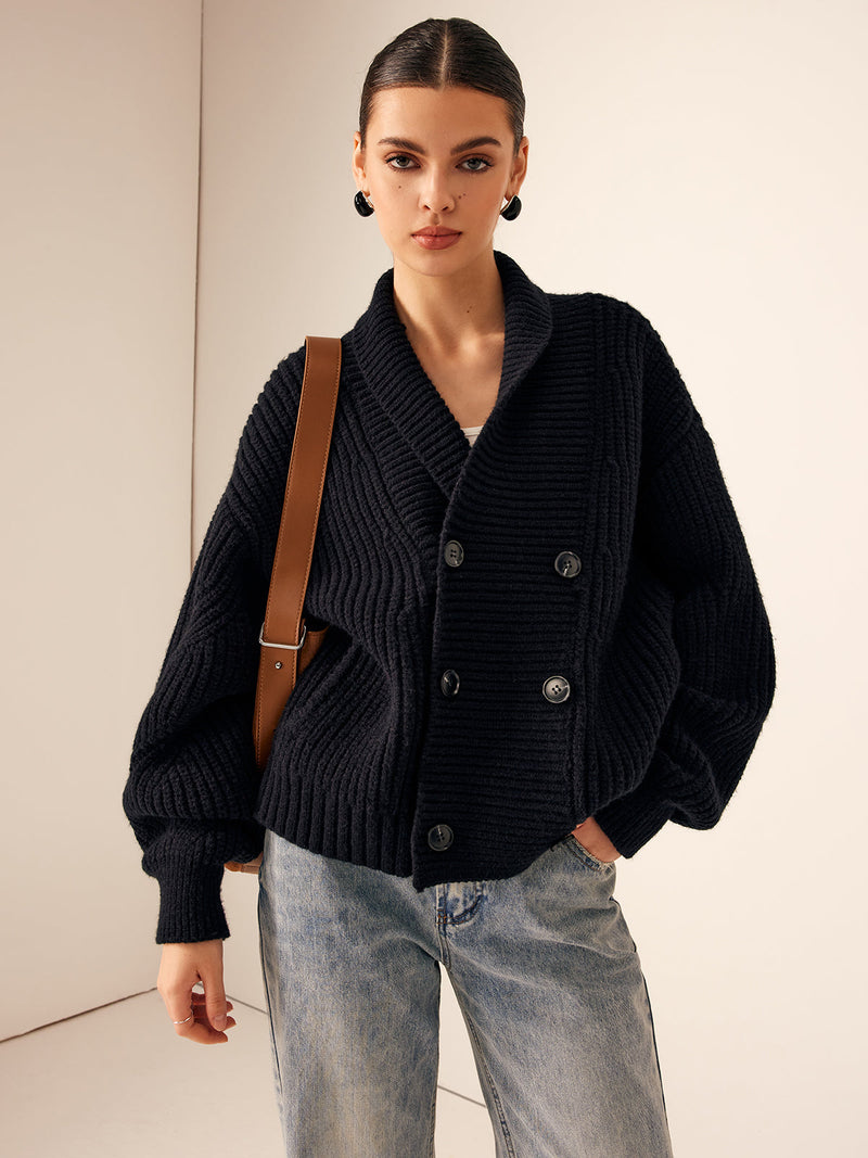 Margot Women's Cardigan - fabric and finish detail