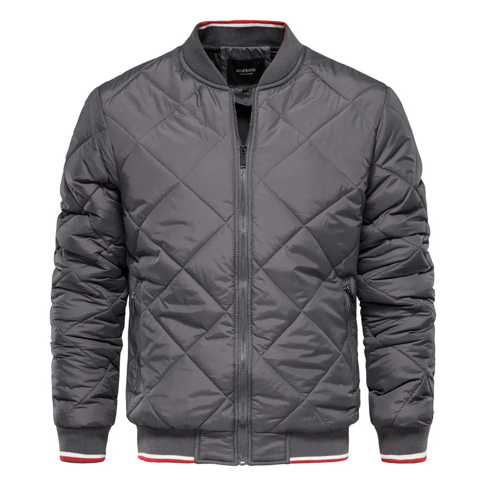 Cormac Men's Quilted Jacket - fabric and finish detail
