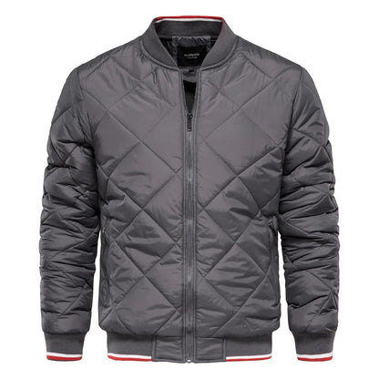 Cormac Men's Quilted Jacket - fabric and finish detail