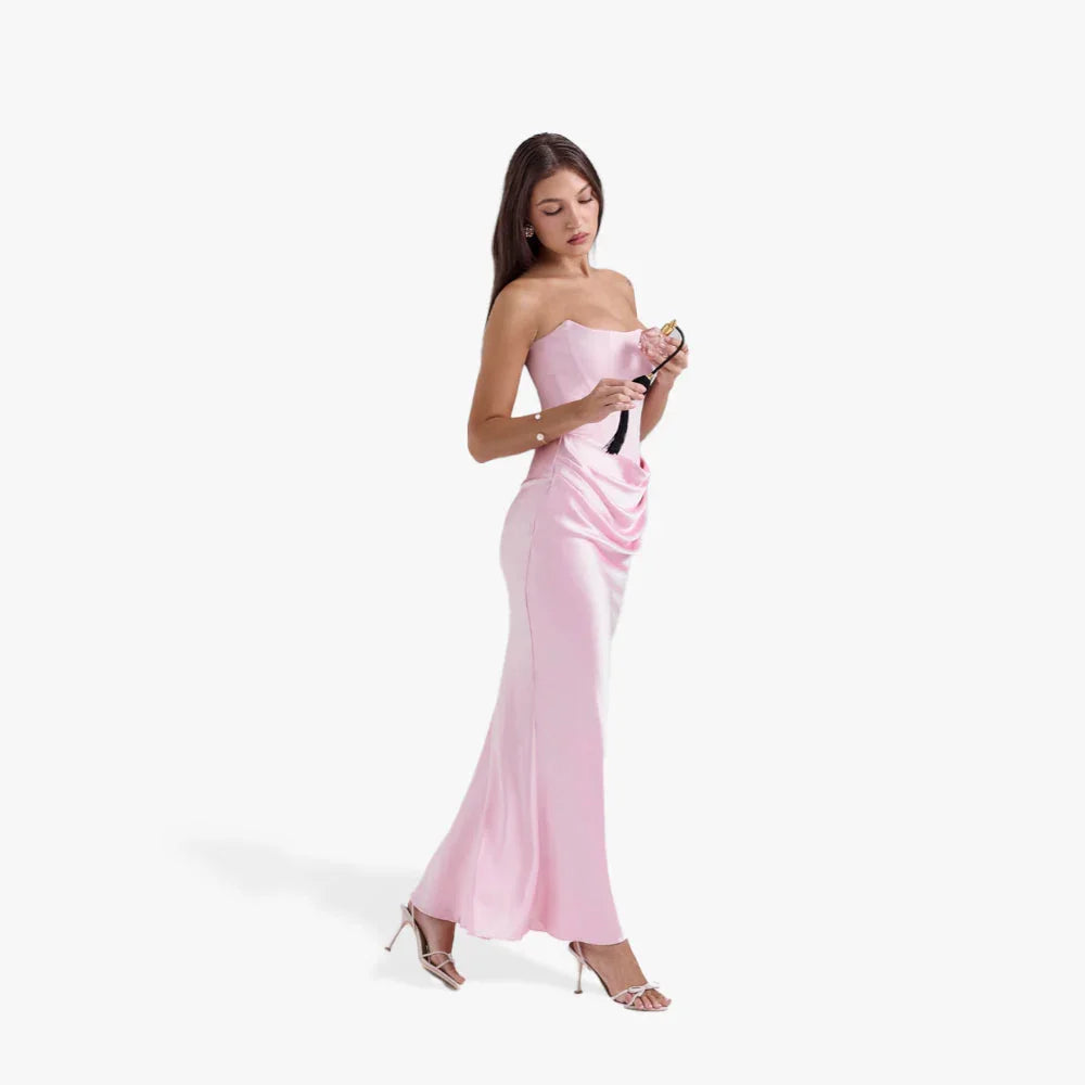Verity Women's Maxi Dress - fabric and finish detail