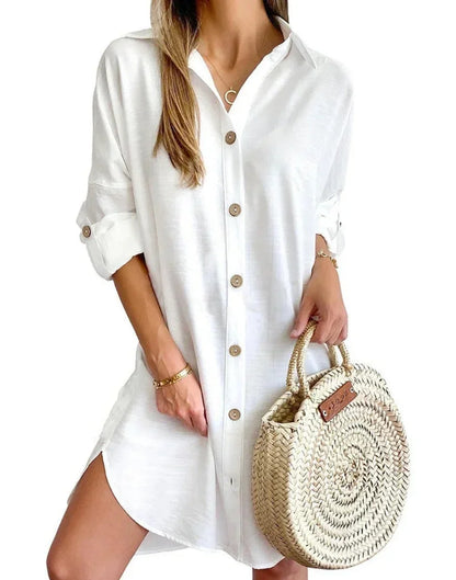 Cosima Women's Shirt Dress - fabric and finish detail