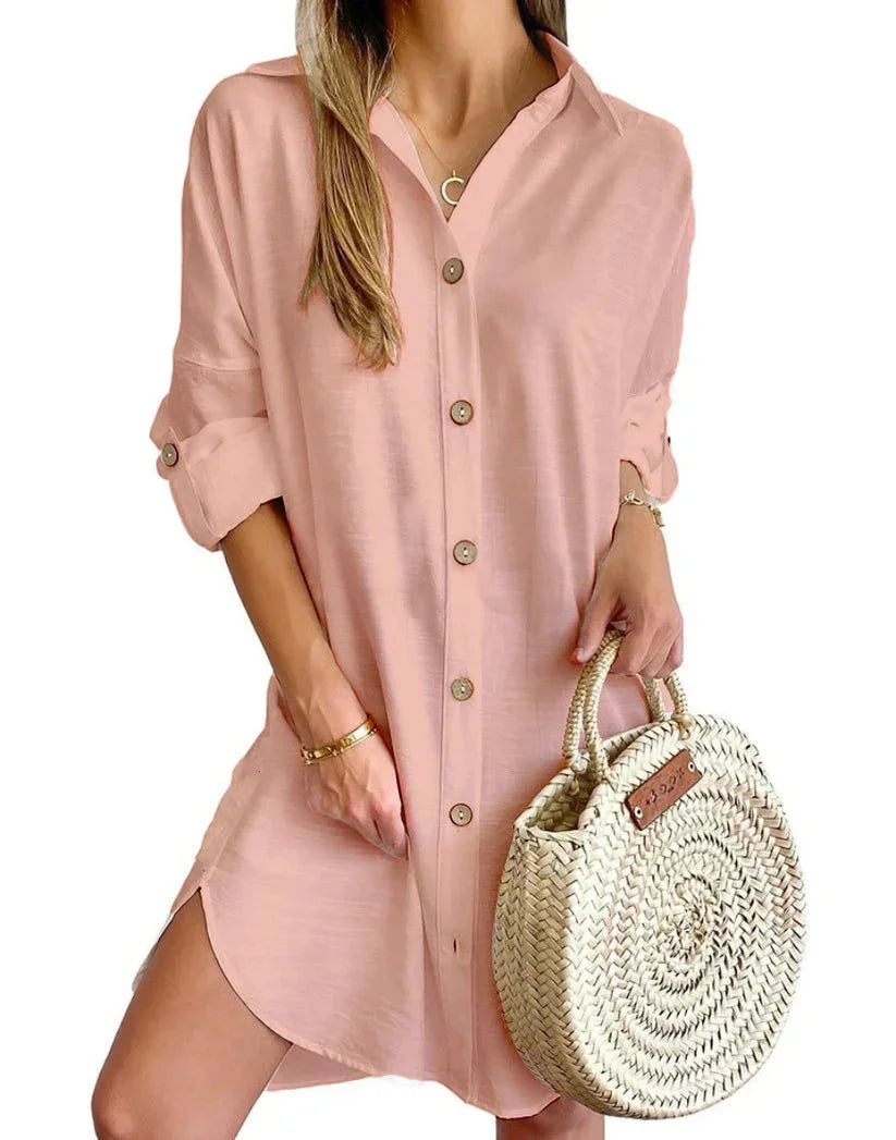 Cosima Women's Shirt Dress - back view