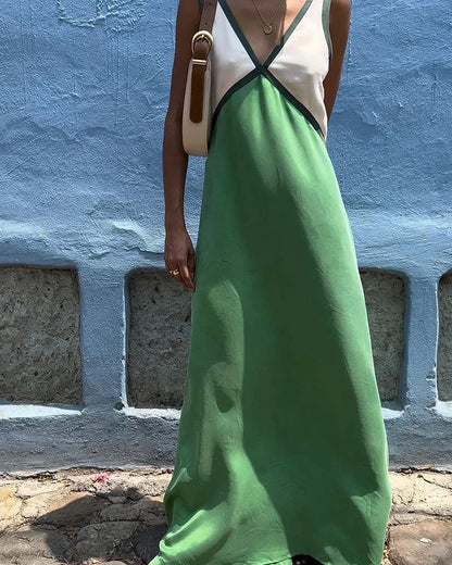 Paloma Women's Maxi Dress - fabric and finish detail