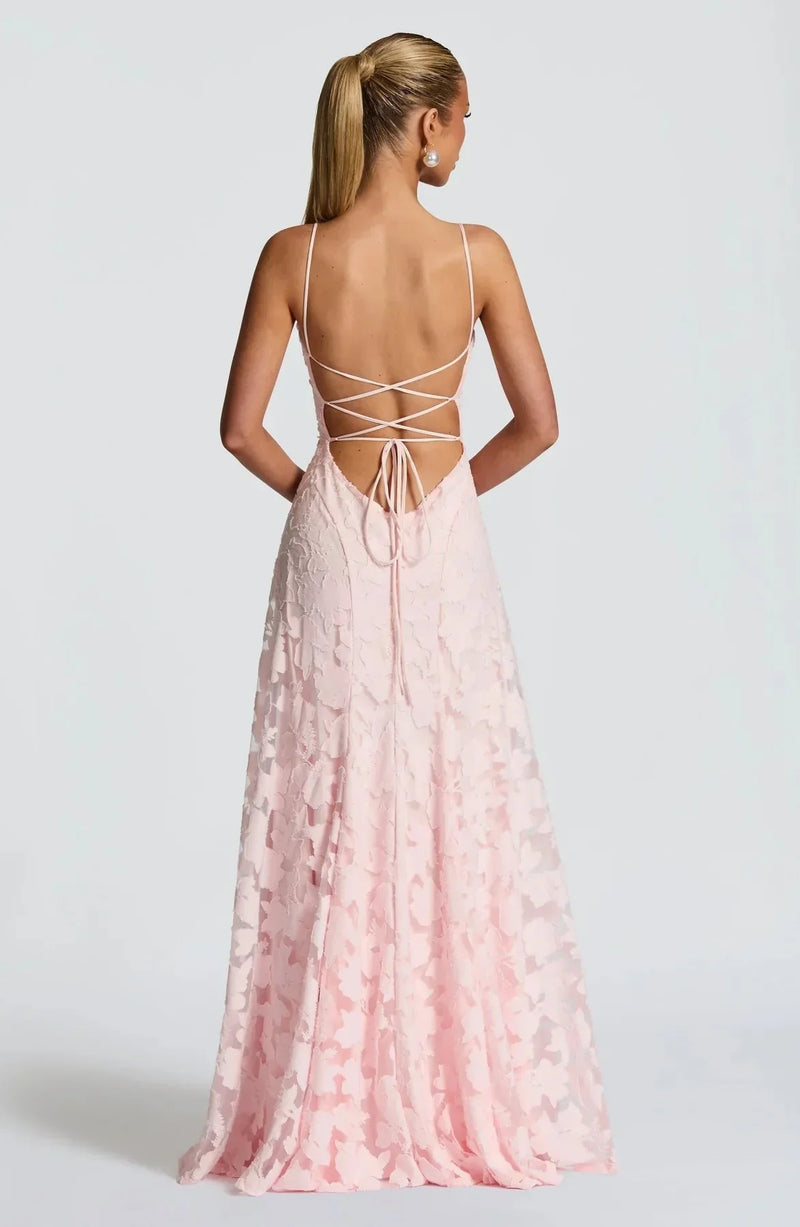 Greta Women's Floral Maxi Dress - back view