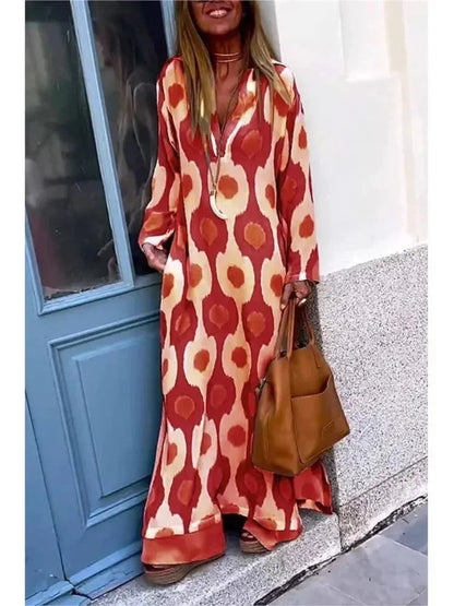 Beatrix Women's Printed Maxi Dress - front view