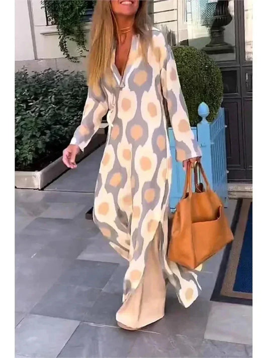 Beatrix Women's Printed Maxi Dress - styled view