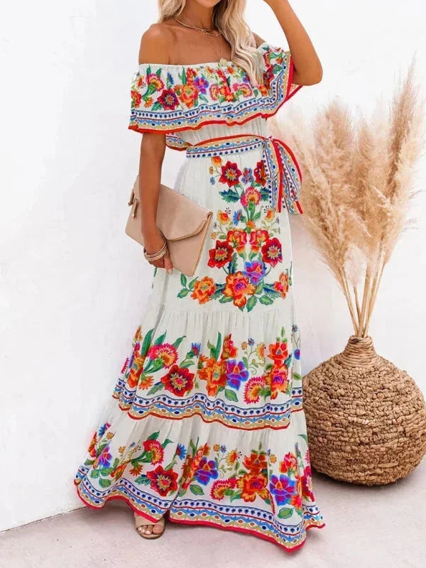 Rosa Women's Floral Maxi Dress - full-length view