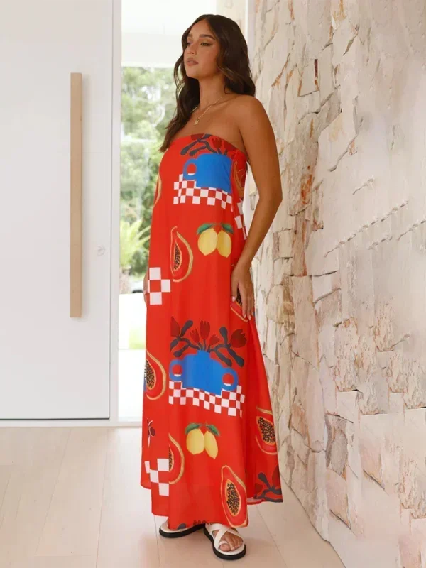 Kaia Women's Maxi Dress - back view