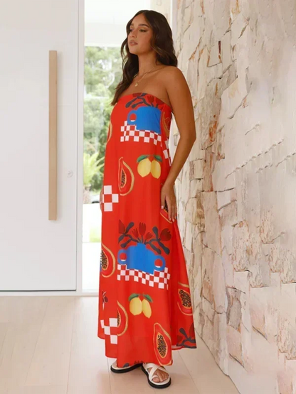 Kaia Women's Maxi Dress - back view