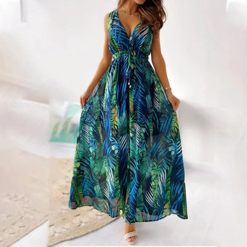 Nell Women's Floral Maxi Dress - styled view