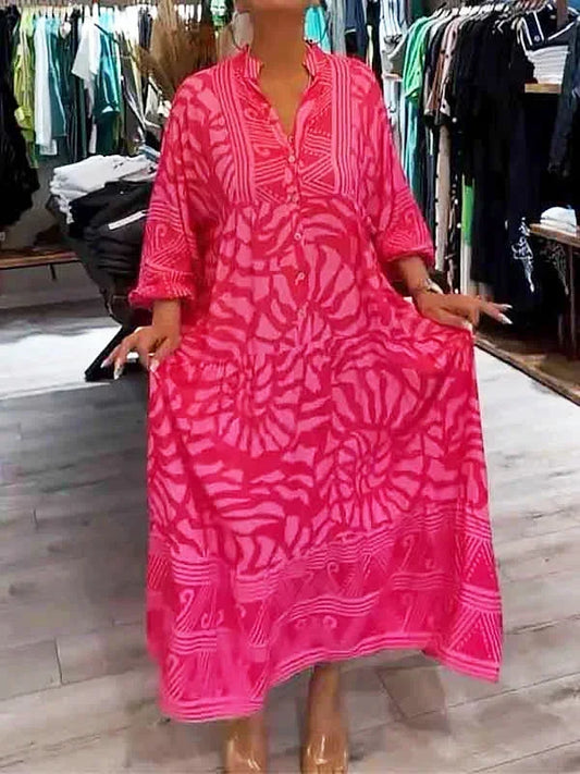 Nora Women's Printed Maxi Dress - styled view