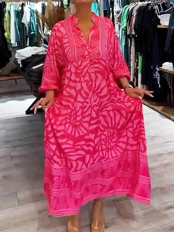 Nora Women's Printed Maxi Dress - styled view