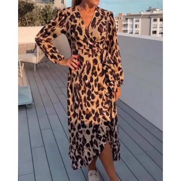 Paloma Women's Leopard Maxi Dress - full-length view