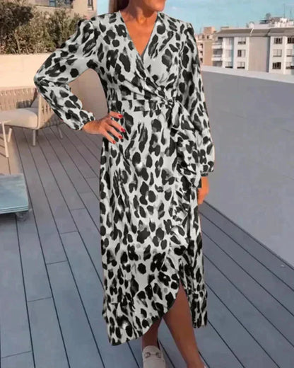 Paloma Women's Leopard Maxi Dress - front view